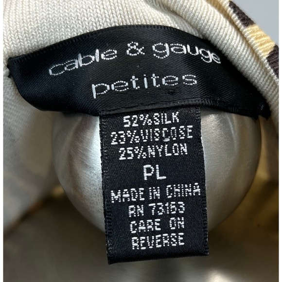 Cable and Gauge Tribal Print Cardigan Sweater SZ Med - Picture 2 of 3